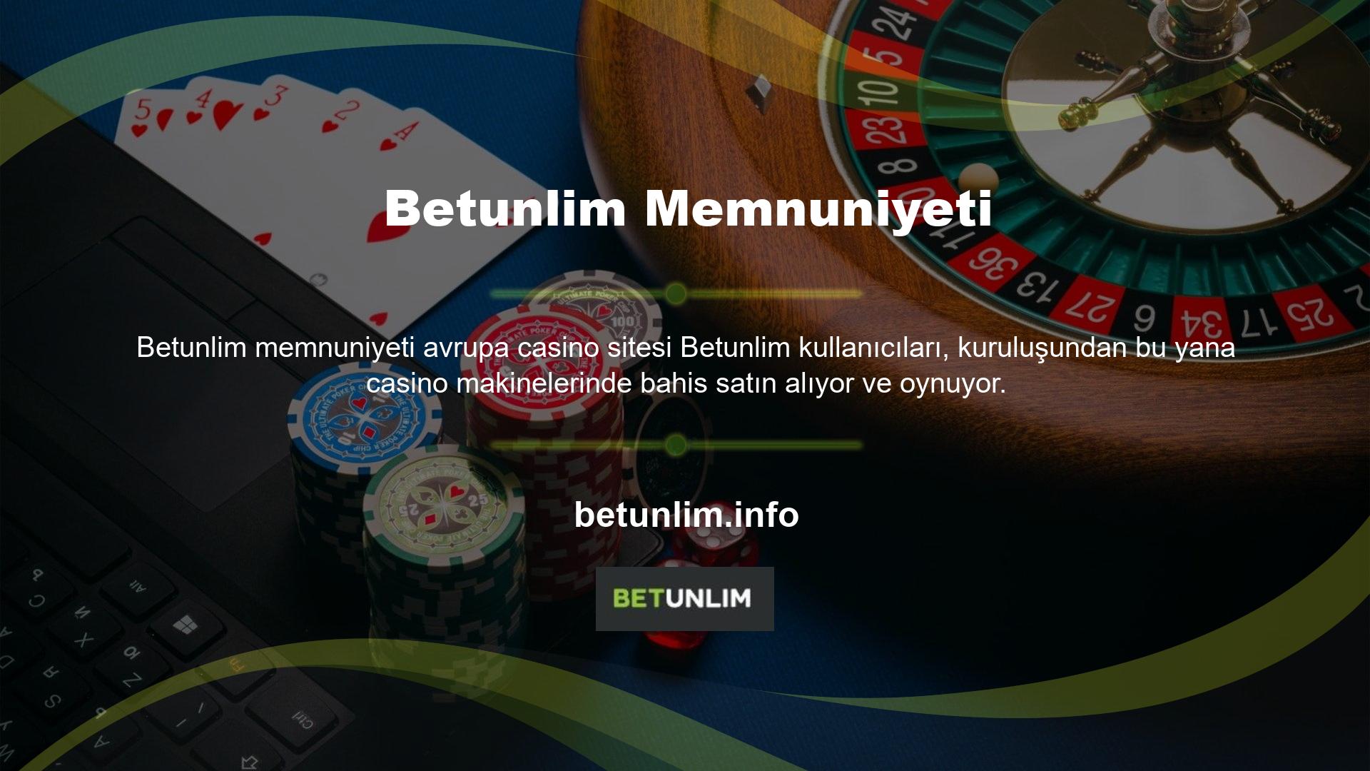 Avrupa casino sitesi Betunlim kullanıcı özelliklerinden yoksun olmaması çok önemlidir
